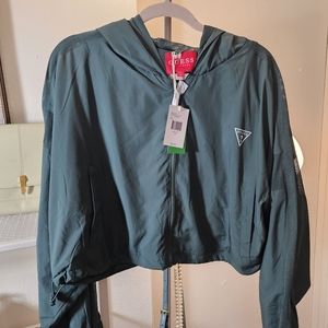 Ultra lightweight Guess Abiel Windrbreaker XL new with tags green jacket Hooded